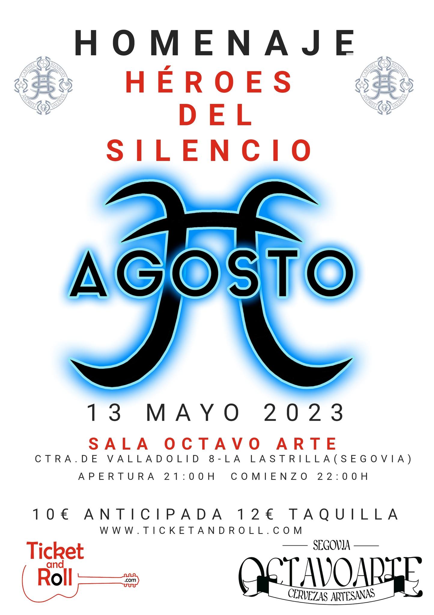 Homenaje a Héroes del Silencio en Octavo Arte Eventos de Segovia