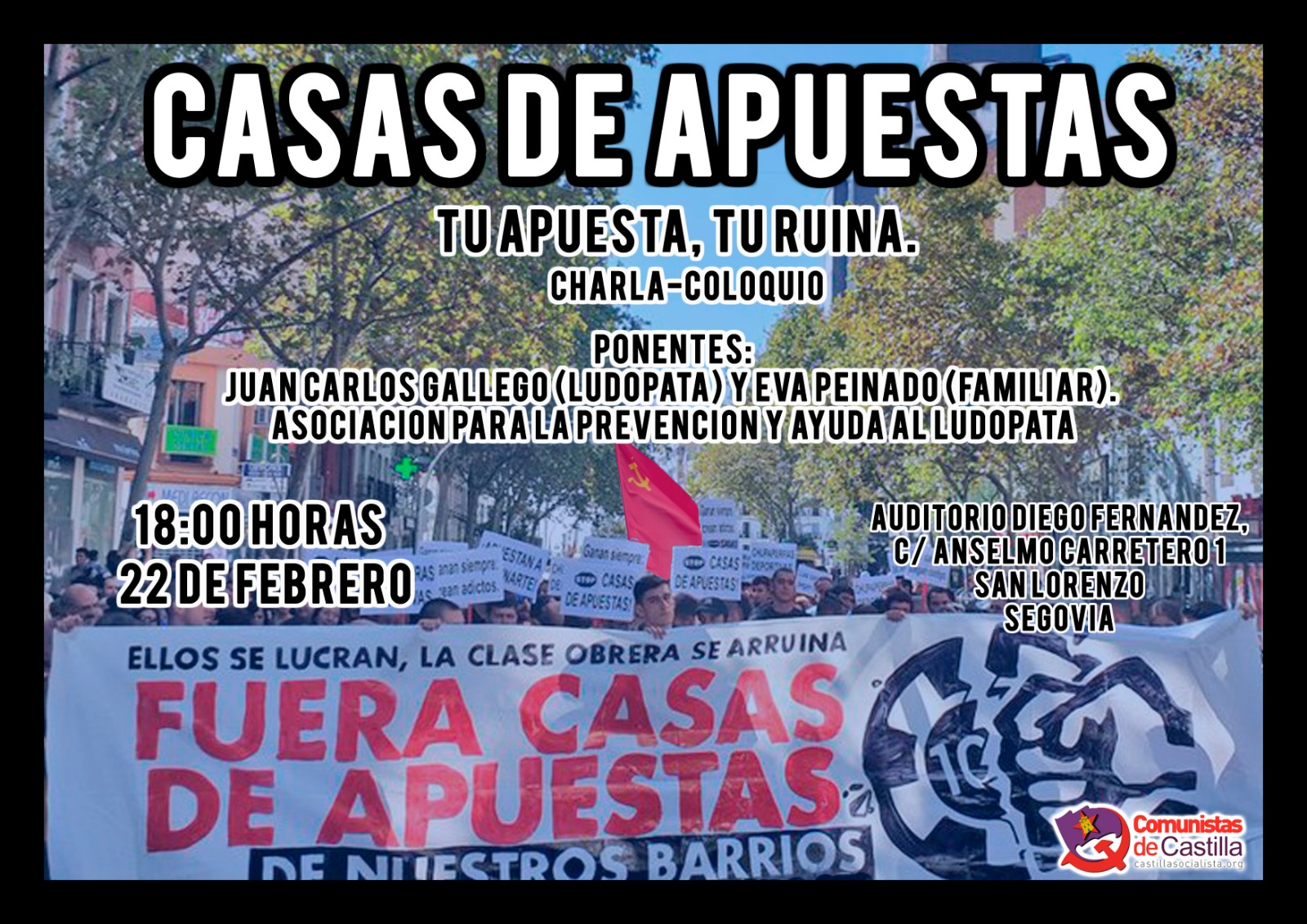 Charla-coloquio sobre casas de apuestas en San Lorenzo