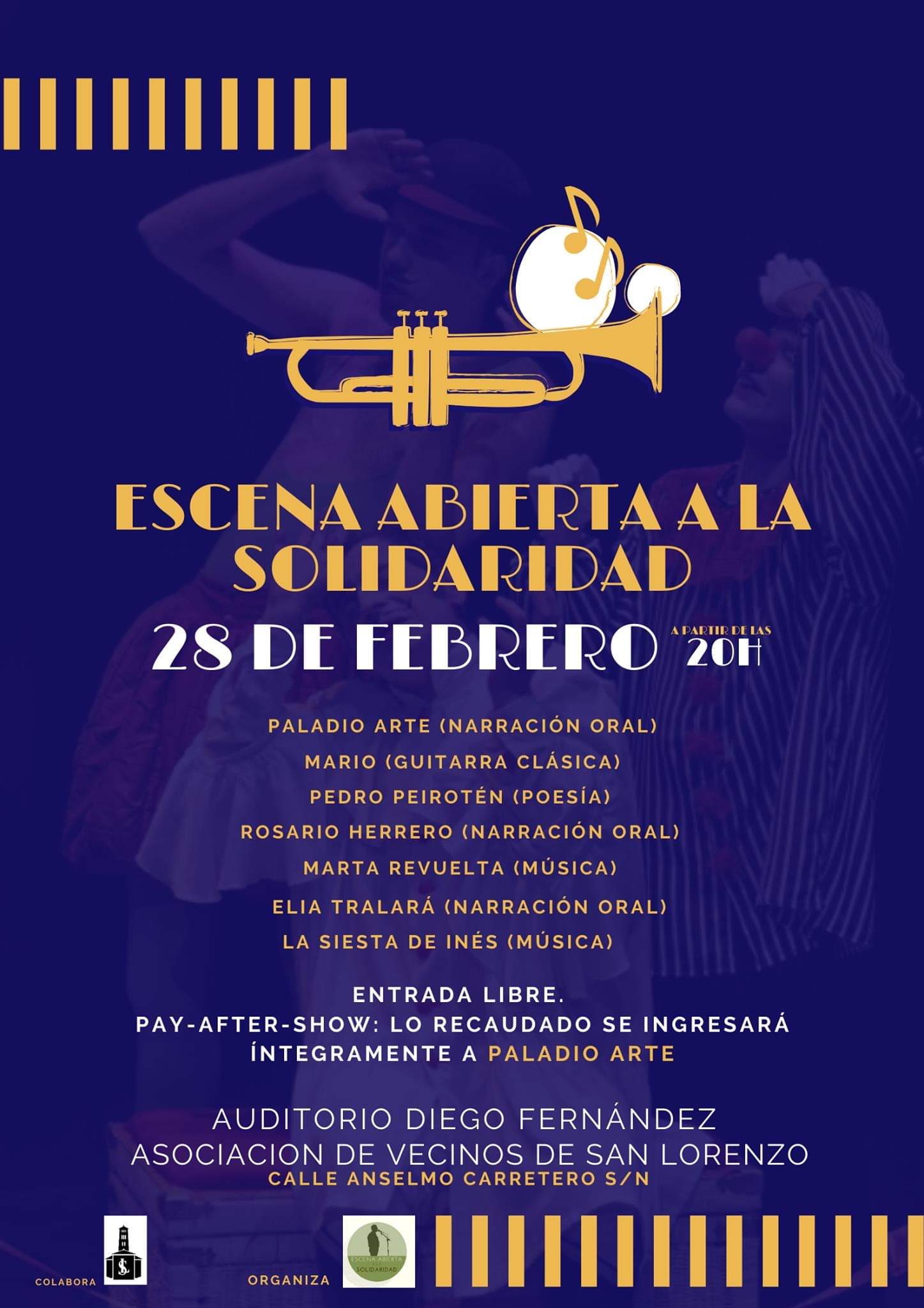 Escena abierta a la solidaridad en Centro Cívico de San Lorenzo.