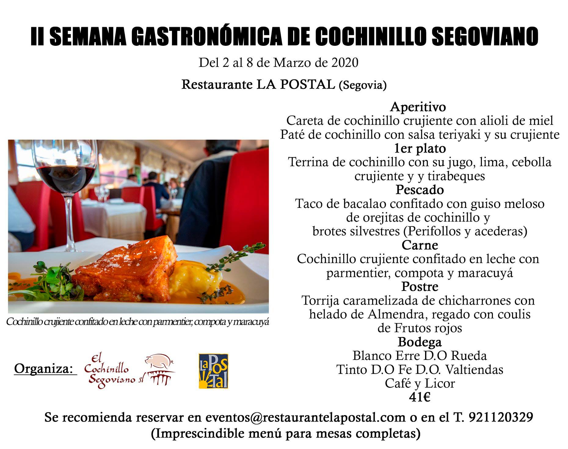 Semana del Cochinillo en La Postal Segovia