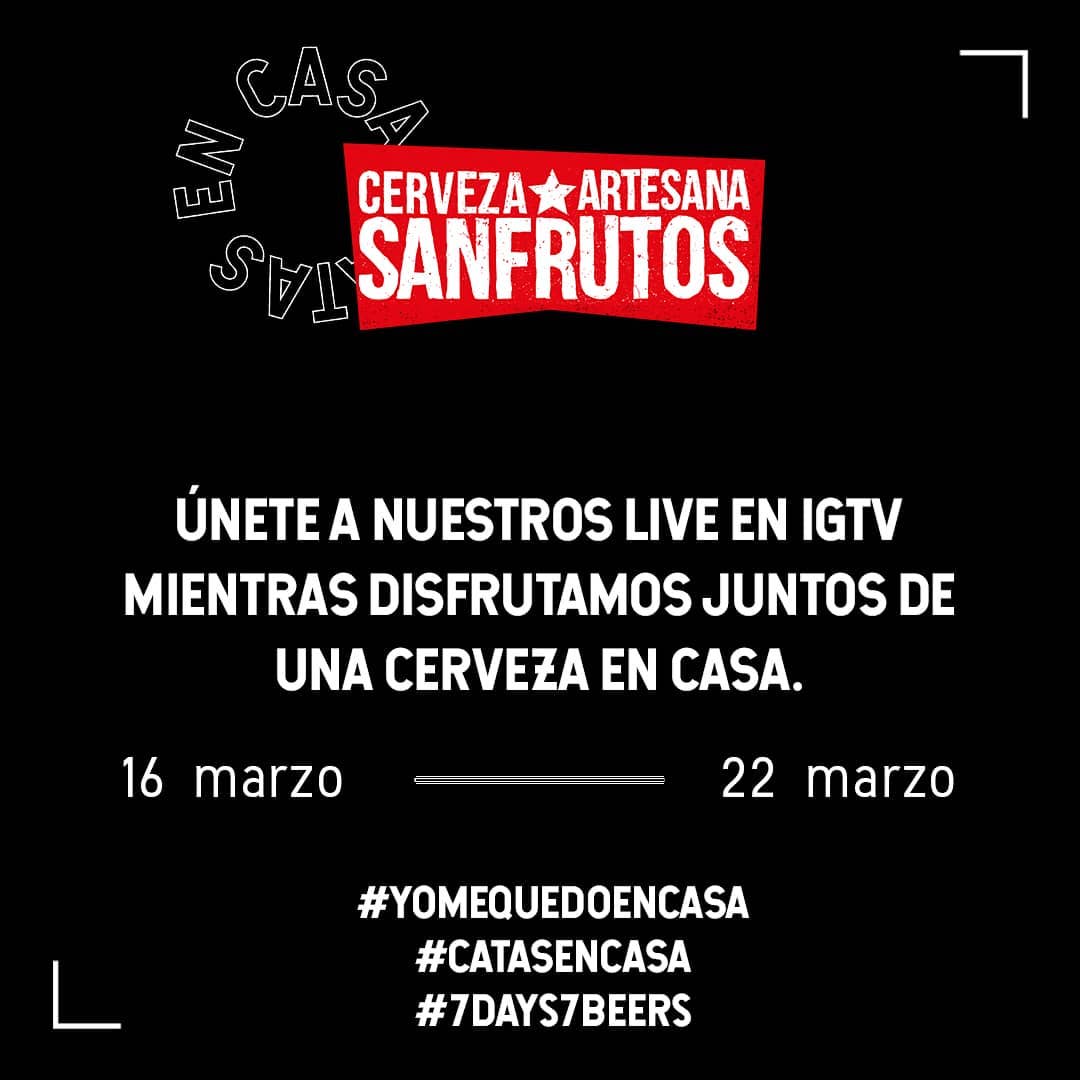 #Catasencasa de Cerveza SanFrutos (evento en Instagram)