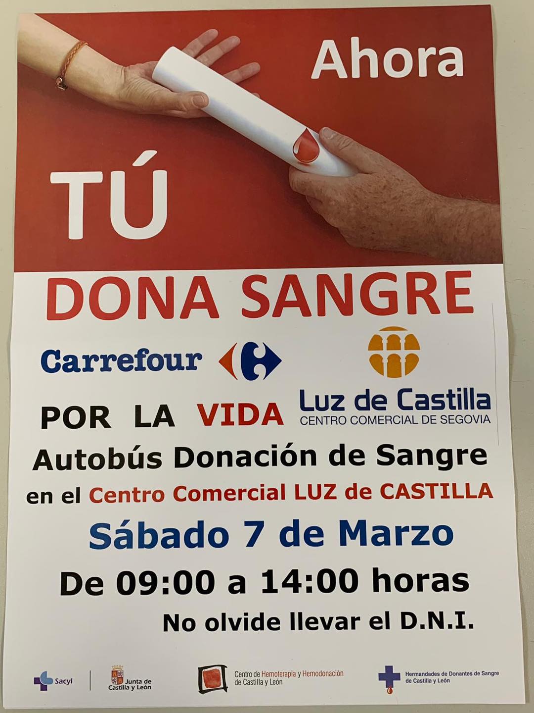 Donación de sangre en Centro Comercial Luz de Castilla