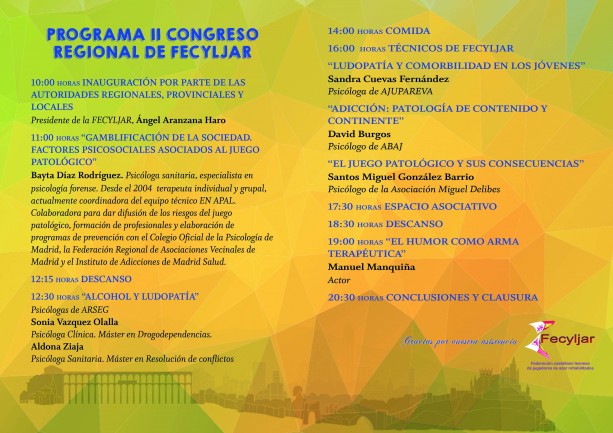 II Congreso Regional de Fecyljar ‘Ludopatía y Comorbilidad’