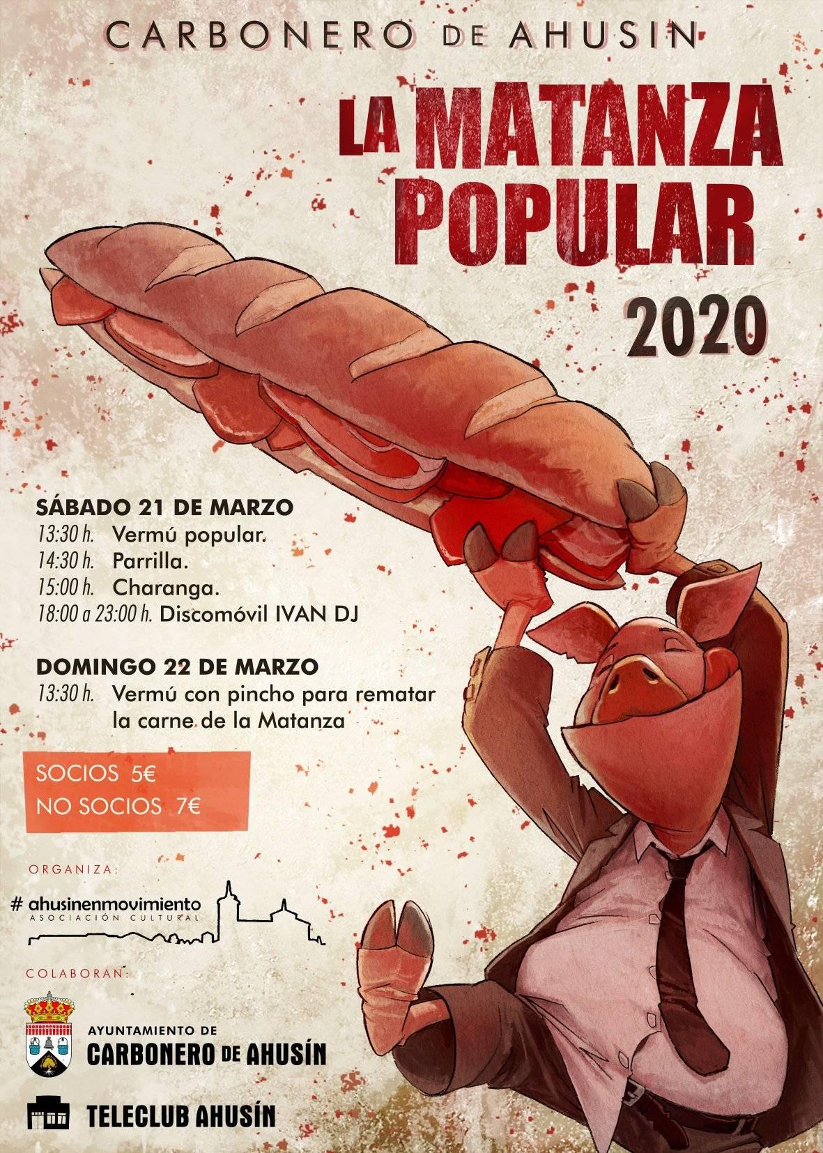 Matanza popular en Carbonero de Ahusín 2020