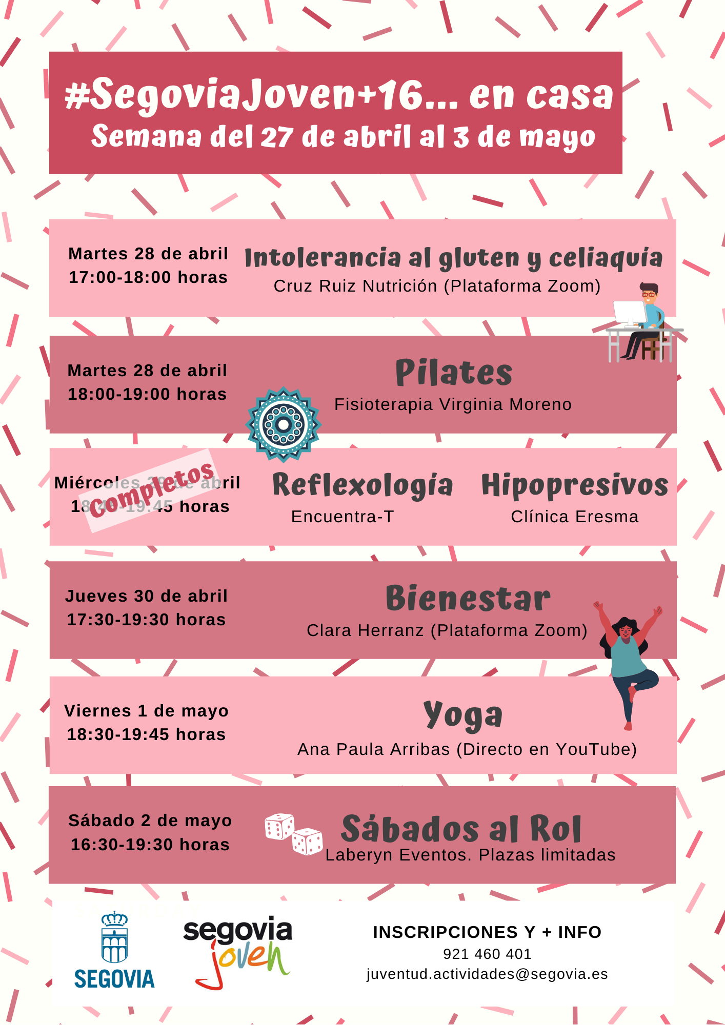 Casa Joven – Actividades online para mayores de 16 años (del 27 de abril al 3 de mayo)