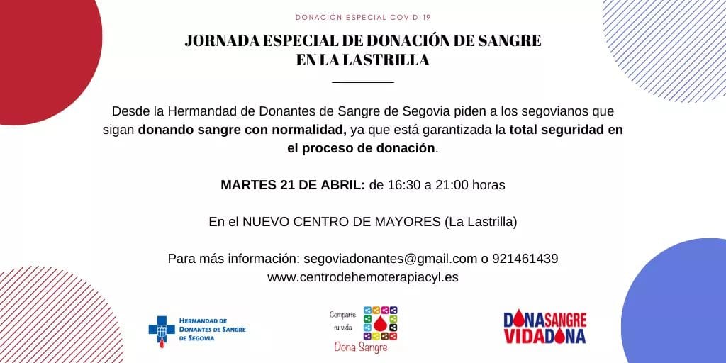 Jornada especial de Donación de Sangre en La Lastrilla