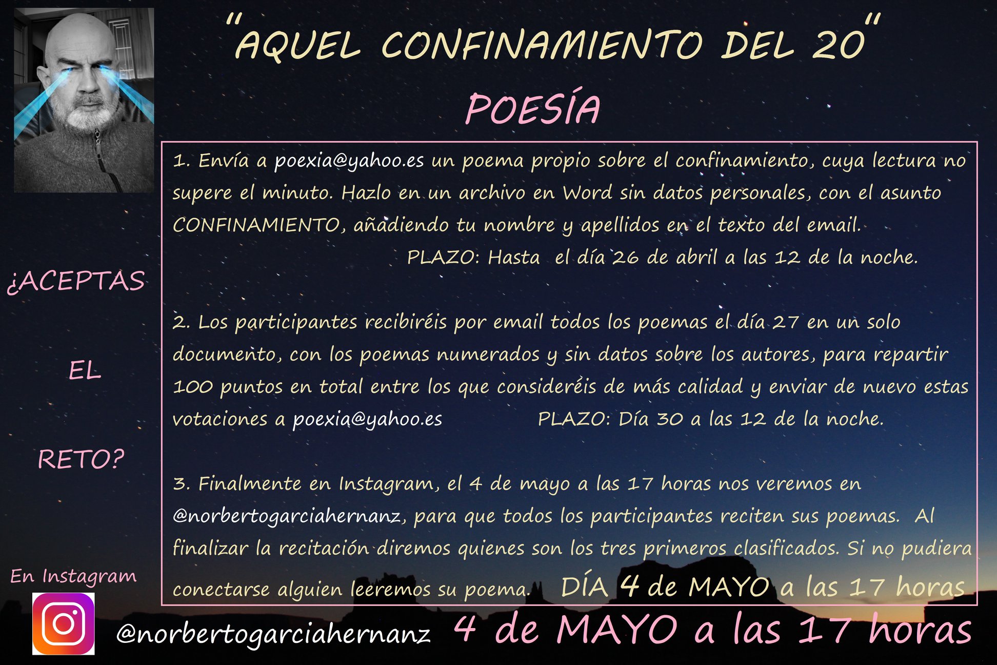 Reto de poesía en Instagram Aquel confinamiento del 20.