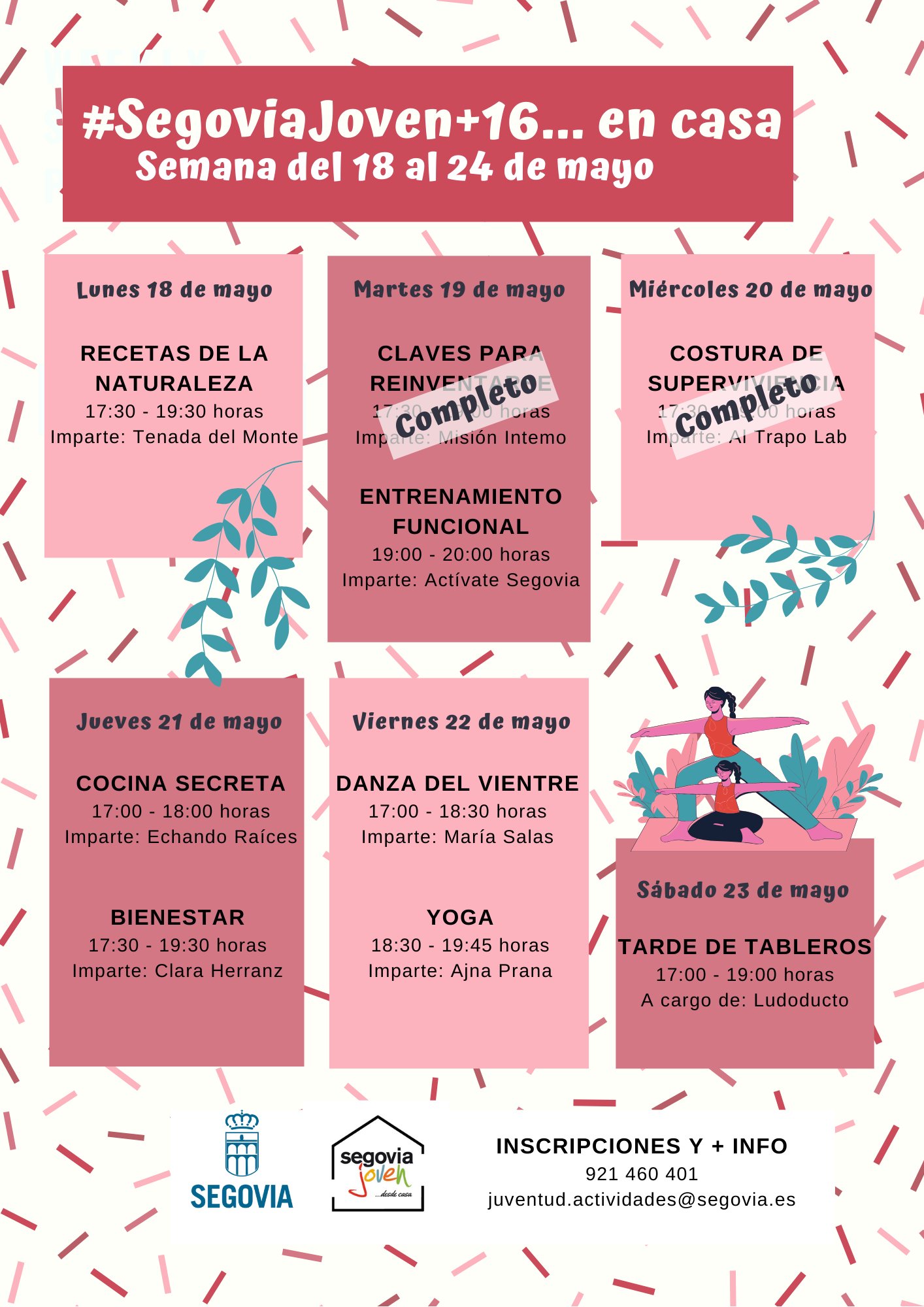 Casa Joven – Actividades online para mayores de 16 años (del 18 al 24 de mayo)