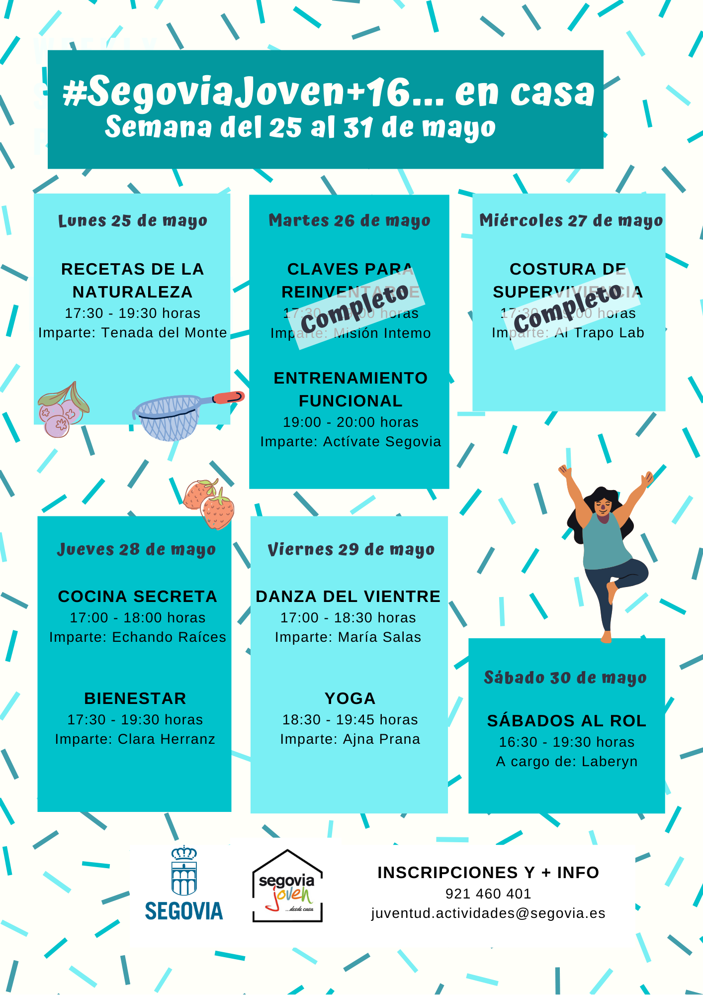 Casa Joven – Actividades online para mayores de 16 años (del 25 al 31 de mayo)