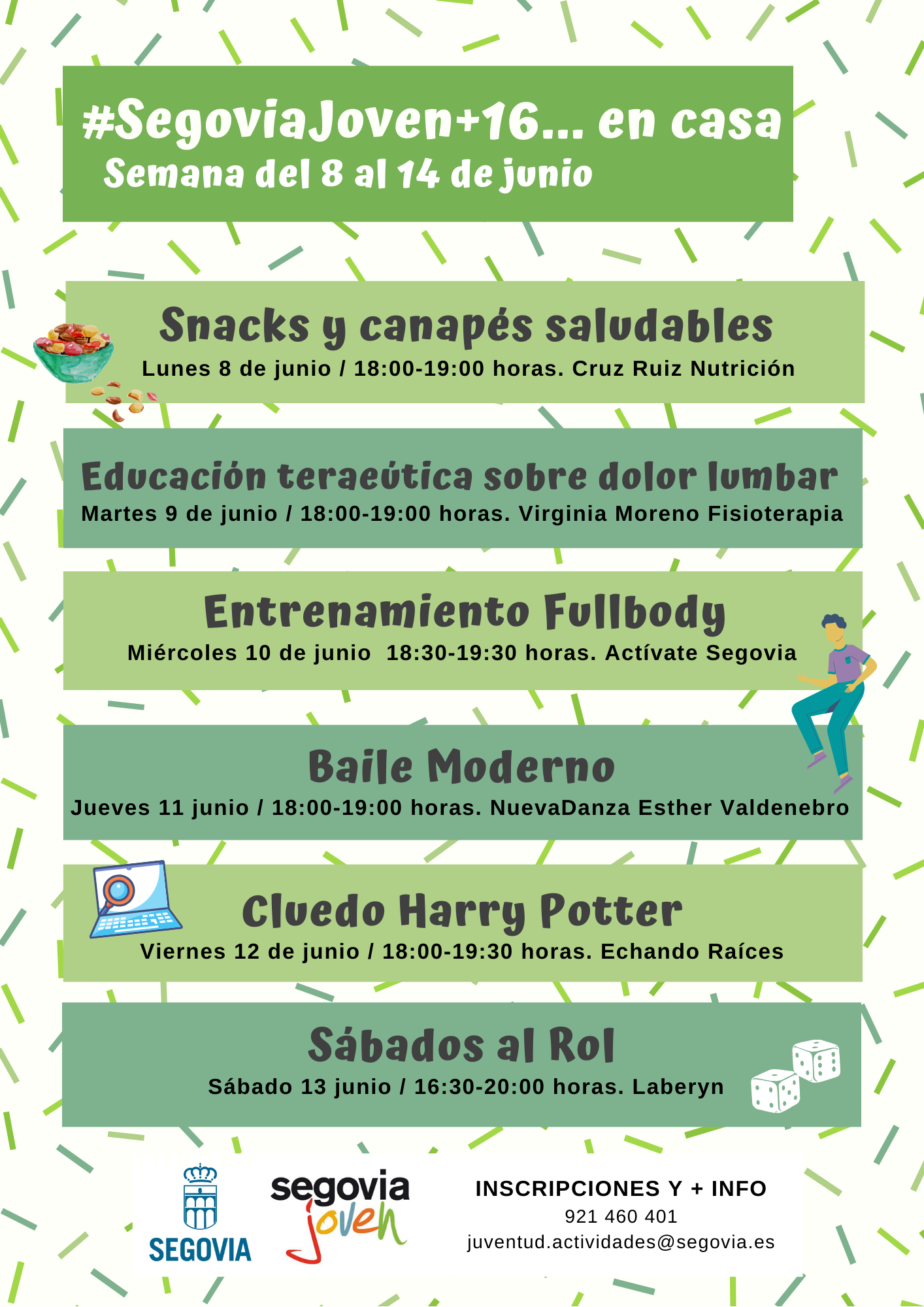 Casa Joven – Actividades online para mayores de 16 años (del 8 al 14 de junio)