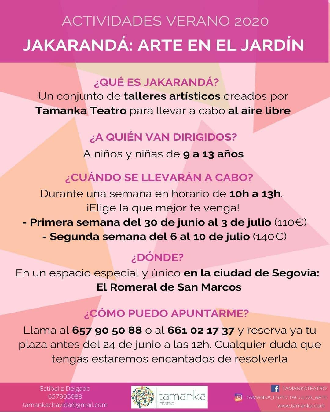 JAKARANDA ARTE EN EL JARDIN - ACTIVIDADES VERANO 2020