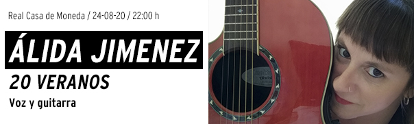 ÁLIDA JIMÉNEZ, en los conciertos de Verano de la Casa de la Moneda, el  lunes, 24 de agosto de 2020 a las 22:00.