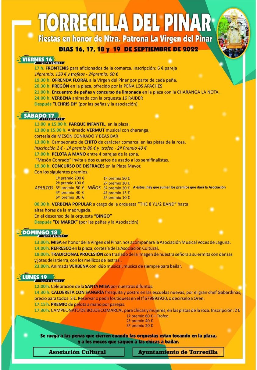 Fiestas 2022 en Torrecilla del Pinar Eventos de Segovia