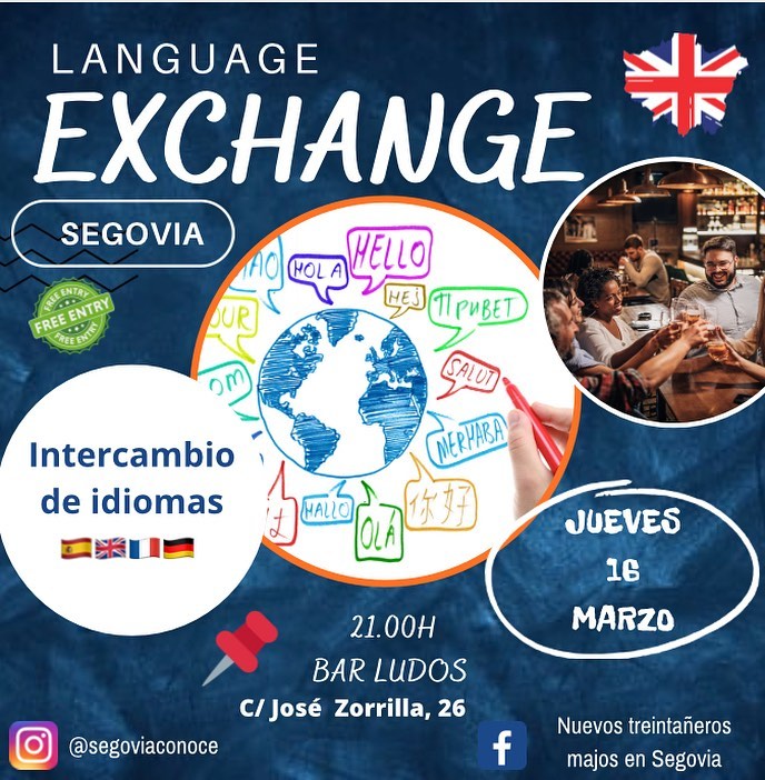 Intercambio de Idiomas - Bar Ludos - Eventos de Segovia