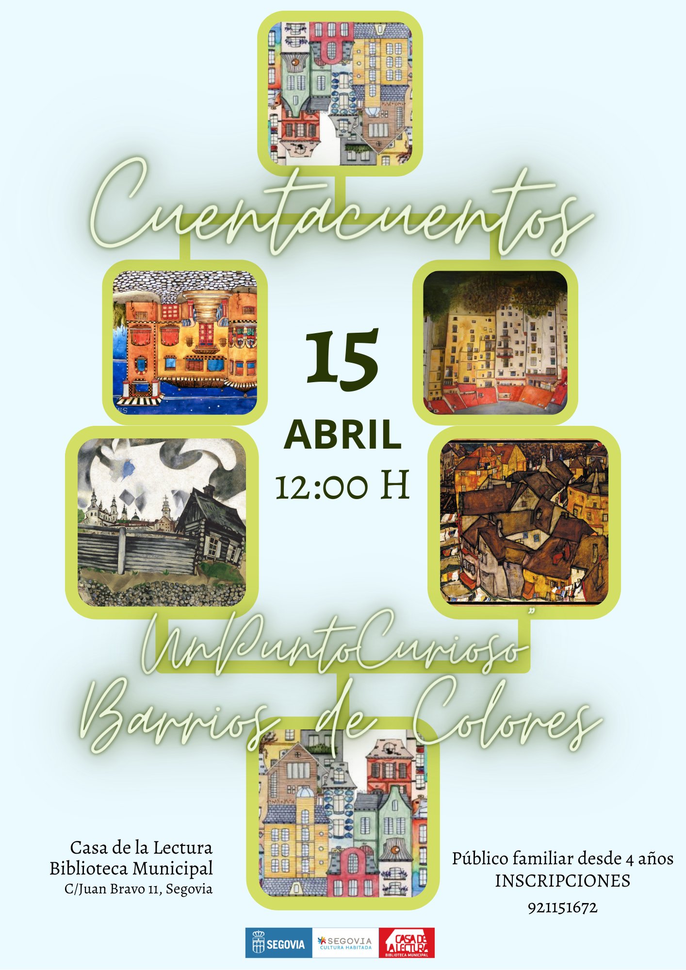 Cuentacuentos Unpuntocurioso con Un barrio de colores - Eventos de Segovia