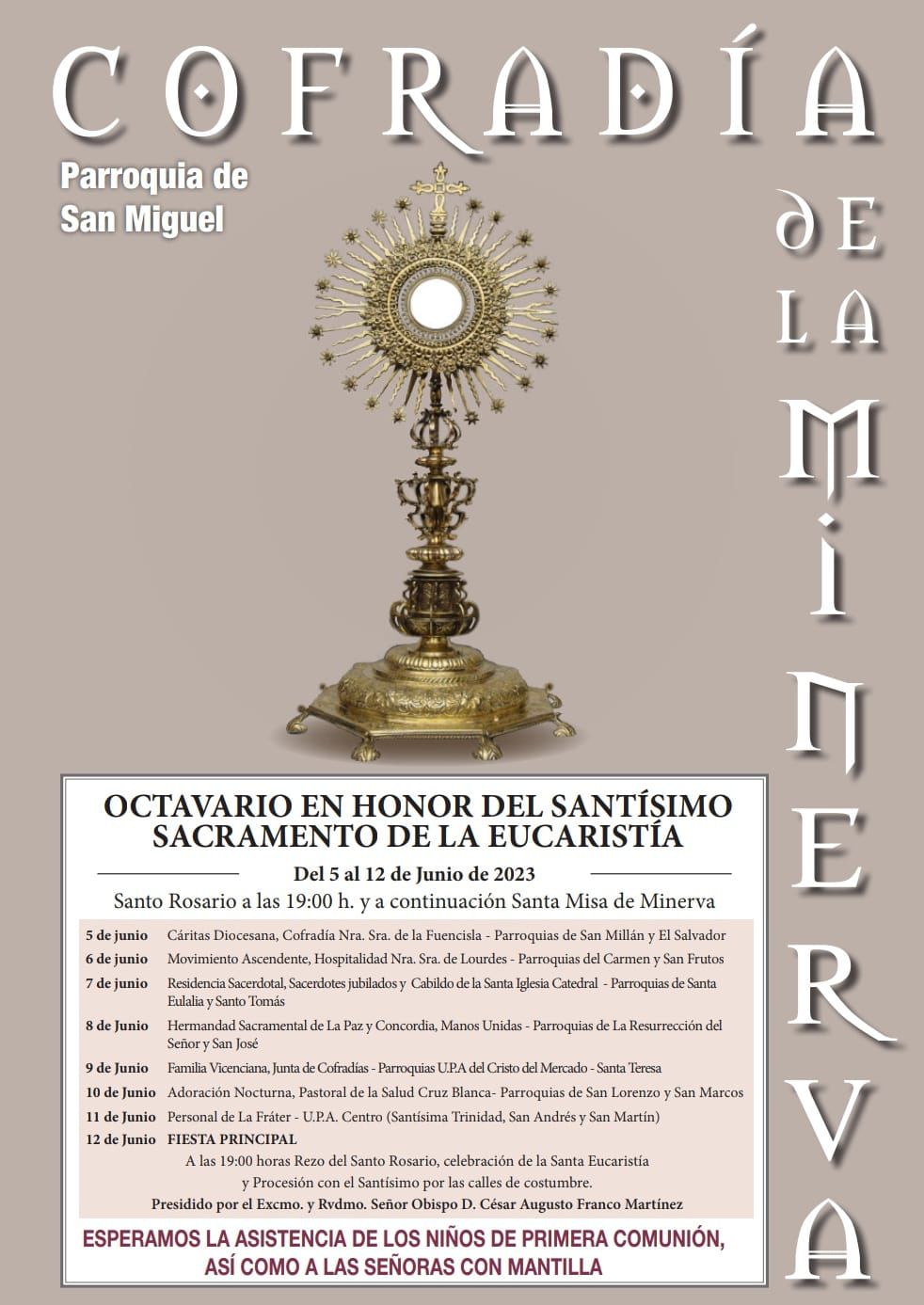 Octavario en Honor del Santísimo Sacramento de la Eucaristía en la ...