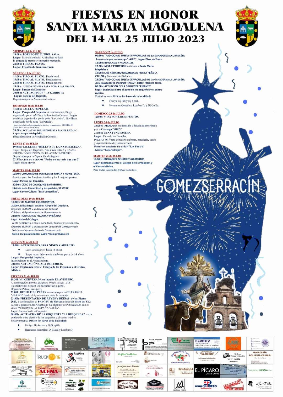 Fiestas en Honor a Santa Maria Magdalena 2023 en Gomezserracín ...