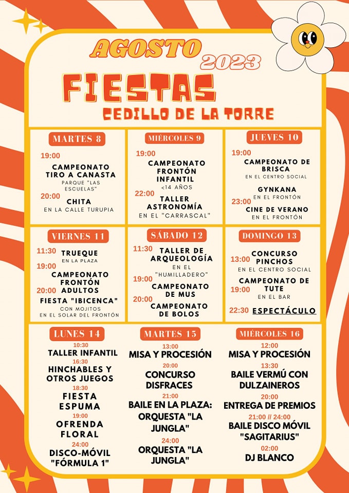 Fiestas de Agosto 2023 en Cedillo de la Torre Eventos de Segovia