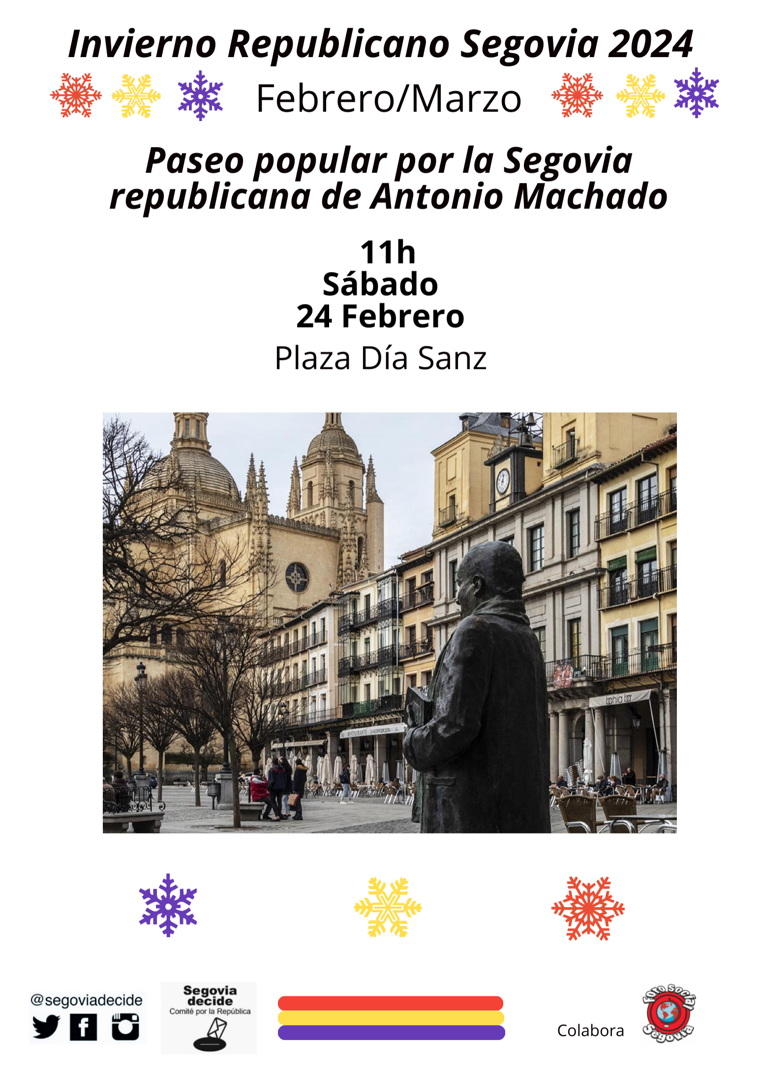 Paseo popular por la Segovia Republicana de Antonio Machado