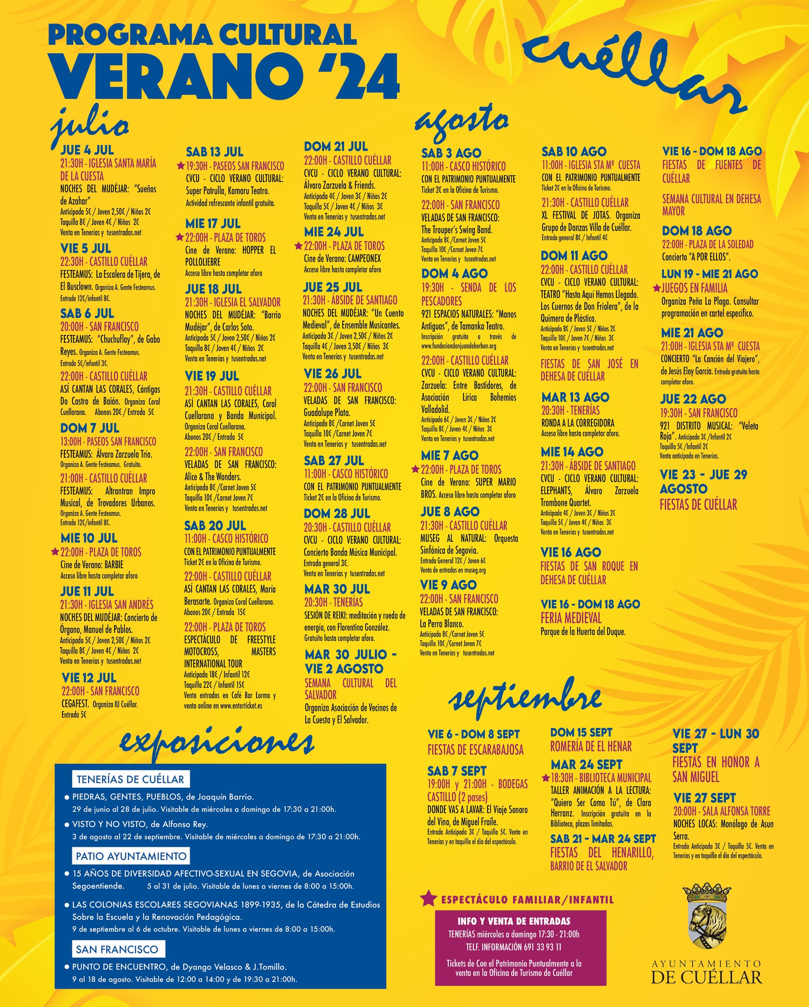 Verano Cultural 2024 en Cuéllar - Eventos de Segovia