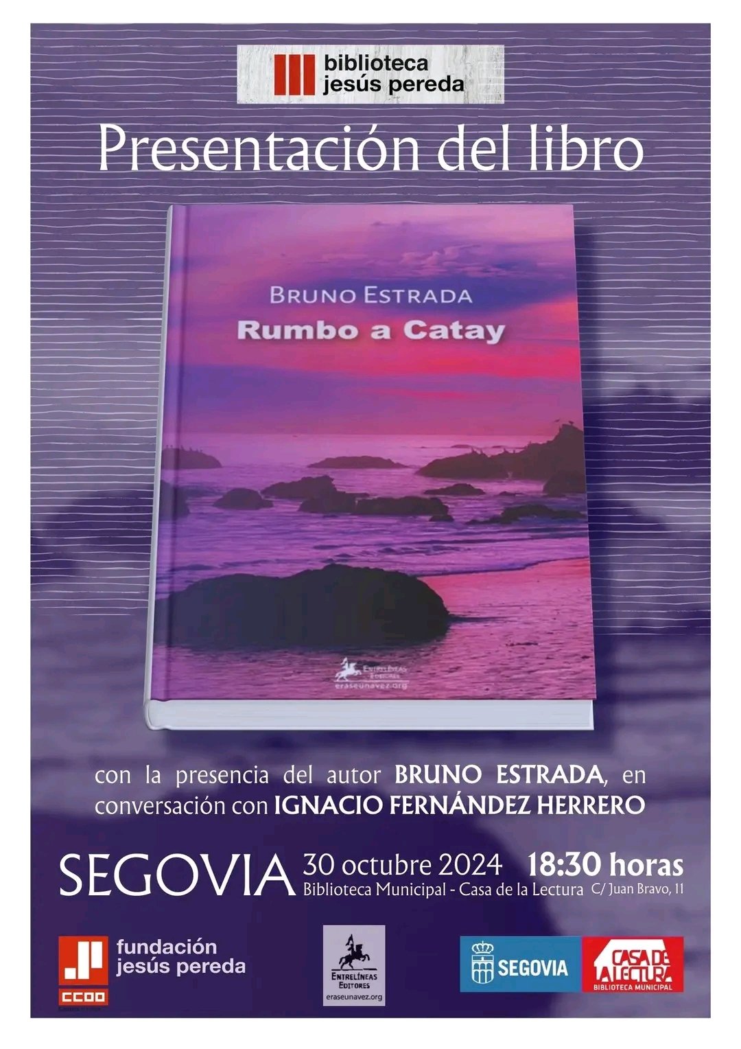 Presentación de 'Rumbo a Catay' en Casa de la Lectura - Eventos de Segovia