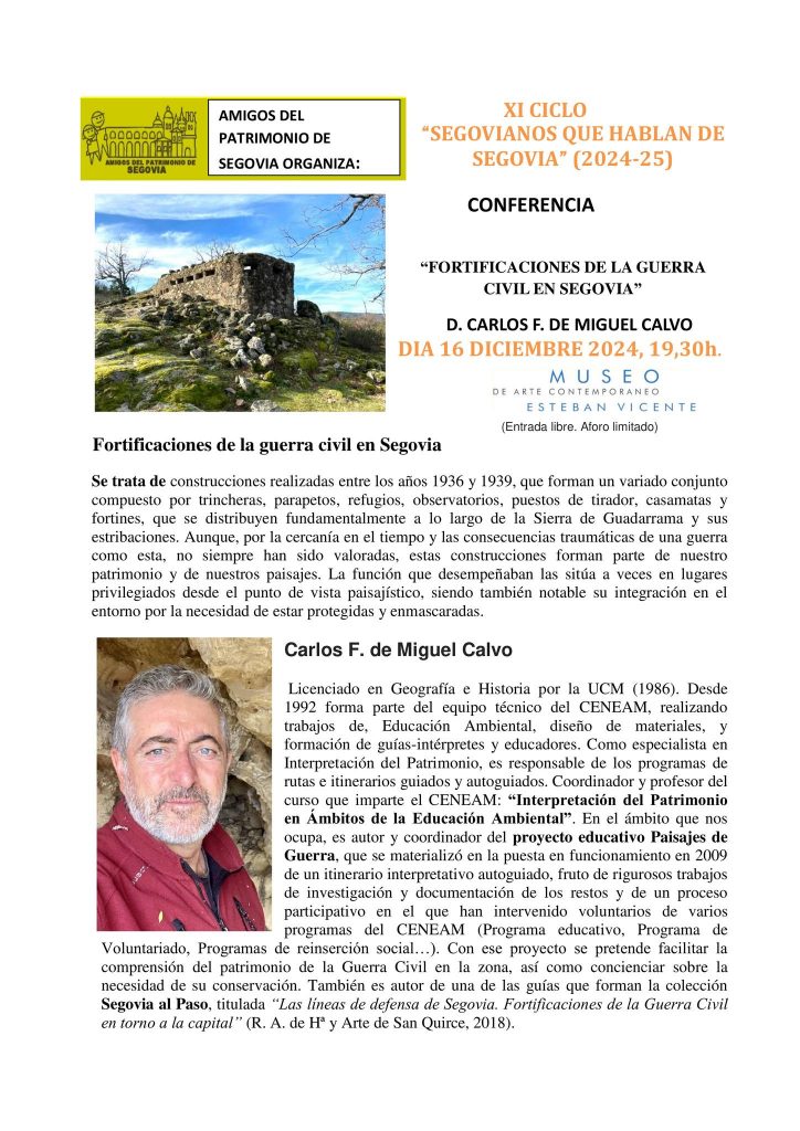 Segovianos que hablan de Segovia - Fortificaciones de la guerra civil en Segovia