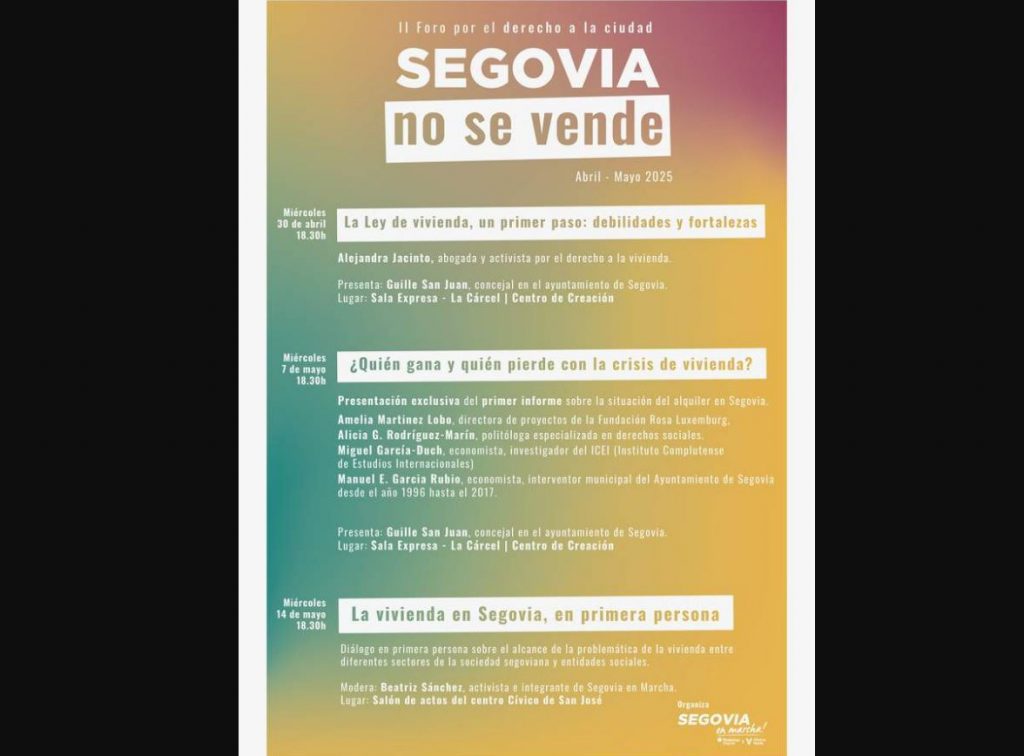 Segovia no se vende 2025