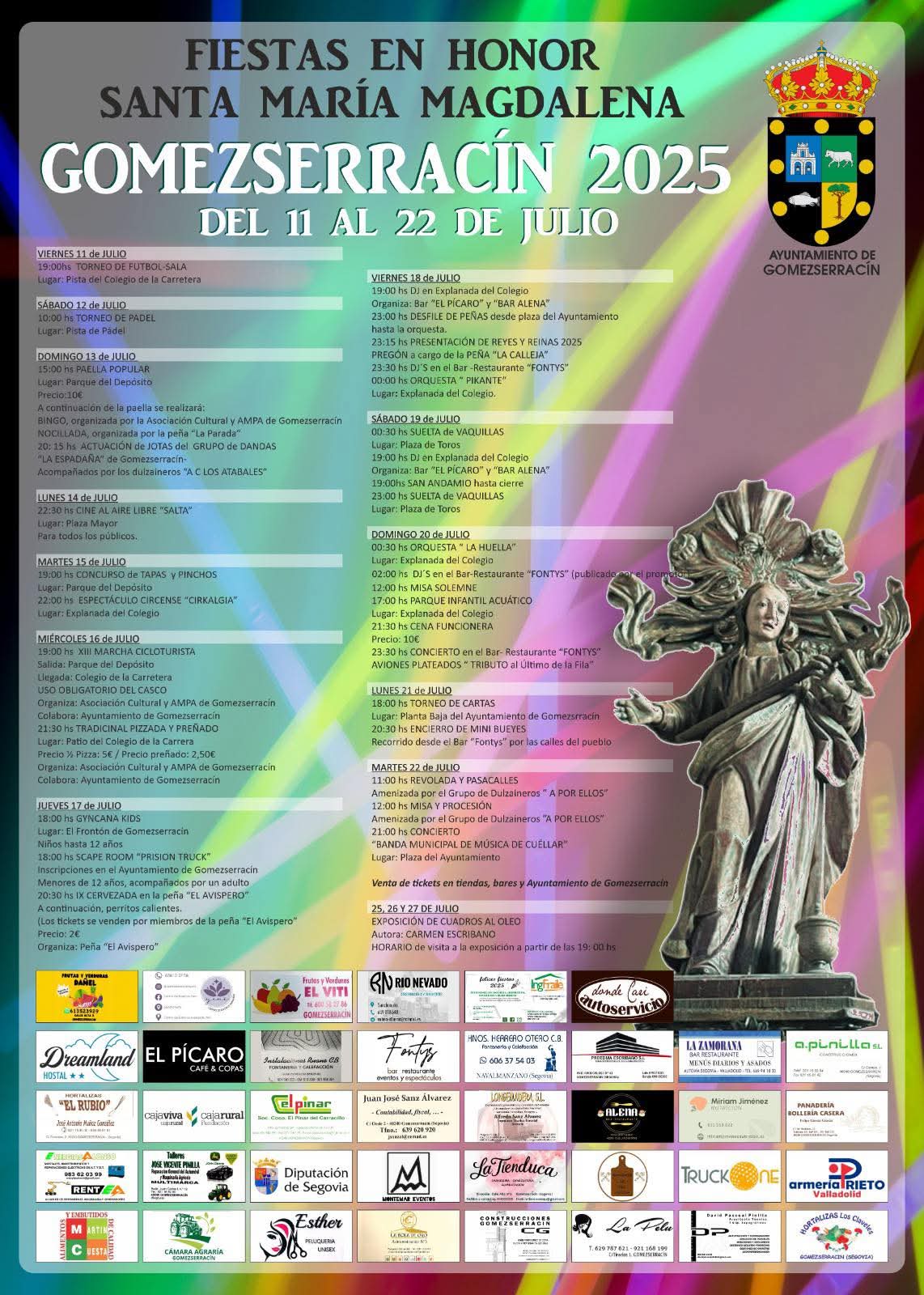 Fiestas en Honor a Santa María Magdalena 2025 en Gomezserracín ...