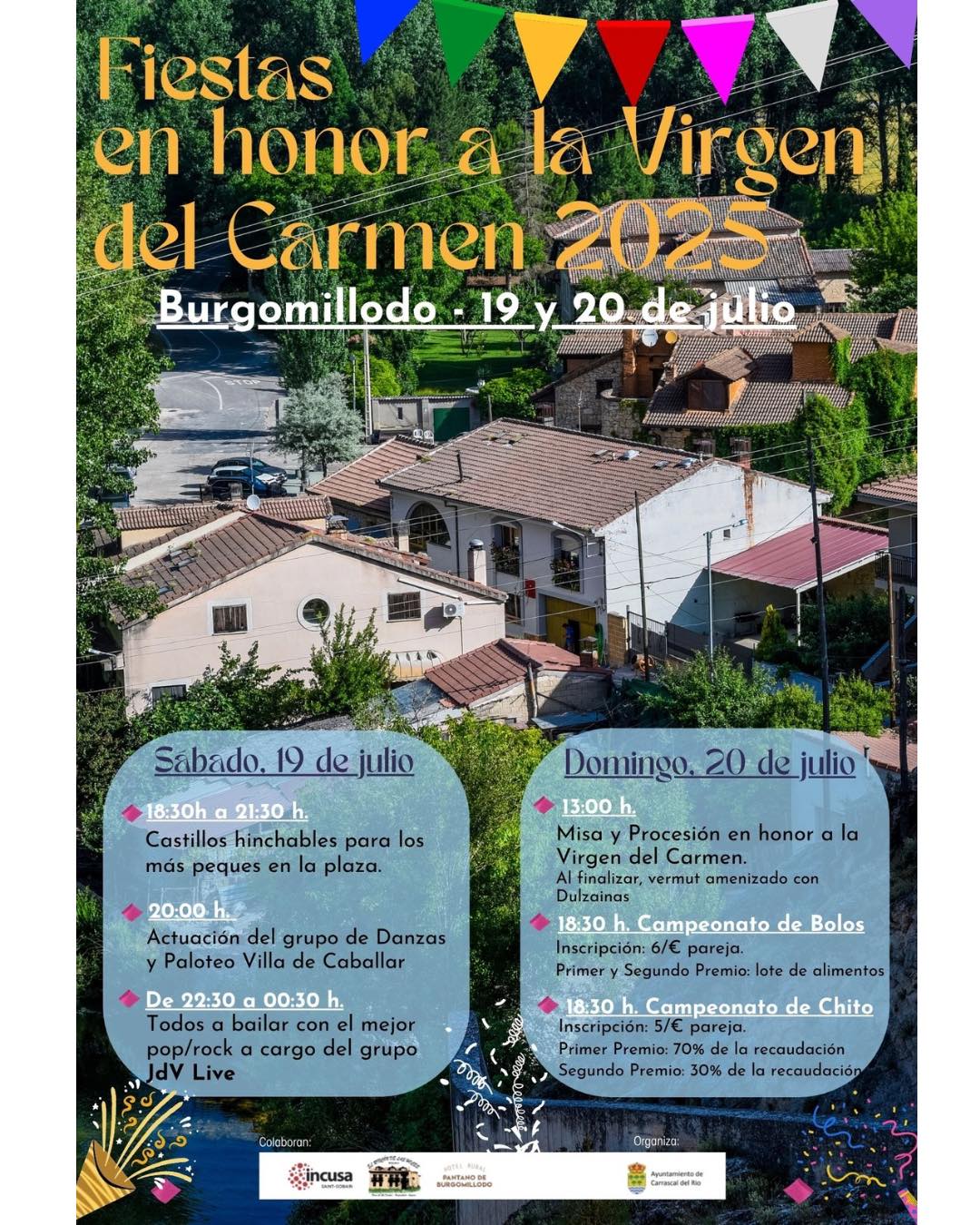 Fiestas en Honor a la Virgen del Carmen 2025 en Burgomillodo - Eventos ...